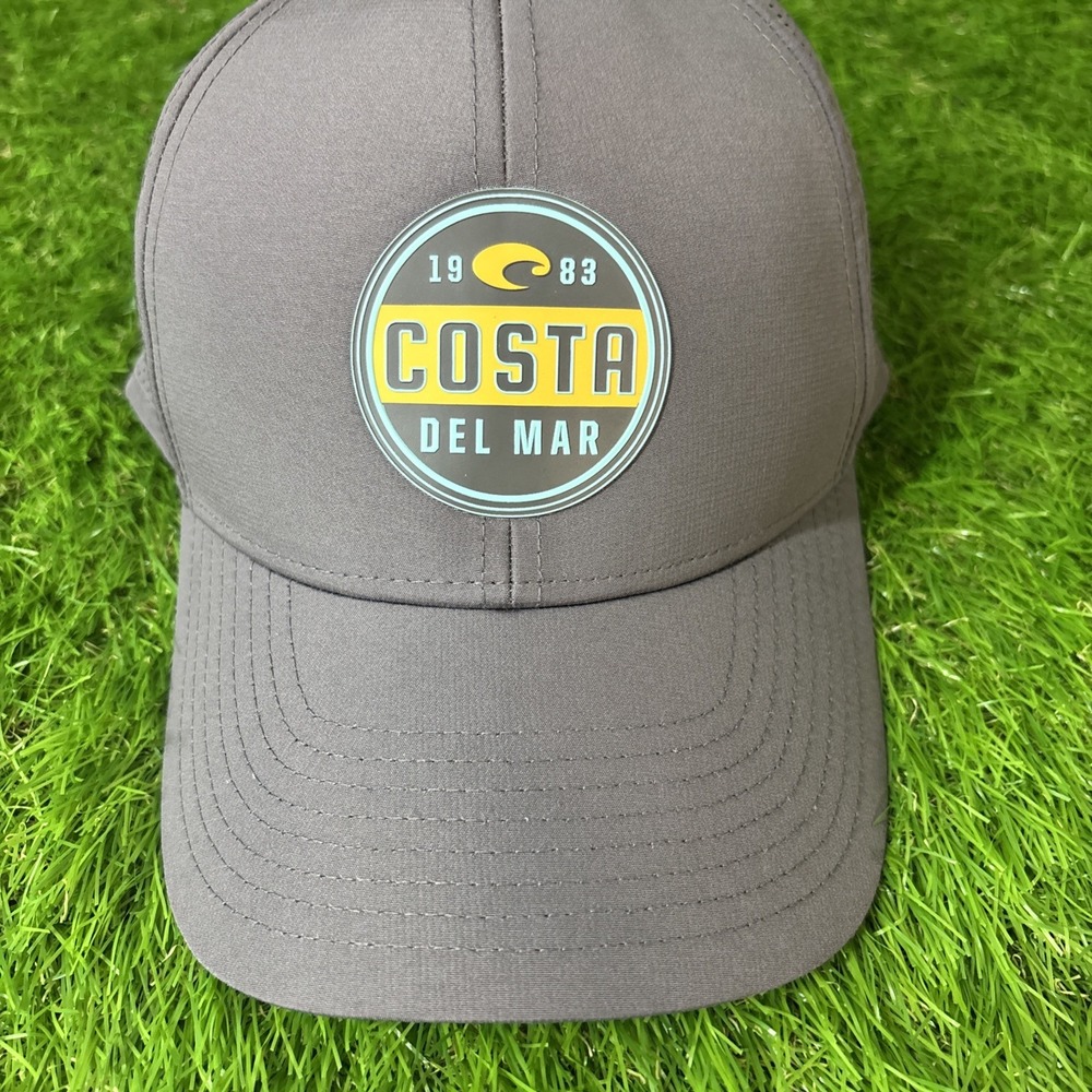 Costa Del Mar Prado Performance Hat Fishing Nets Hook And Loop Adjustable Gray